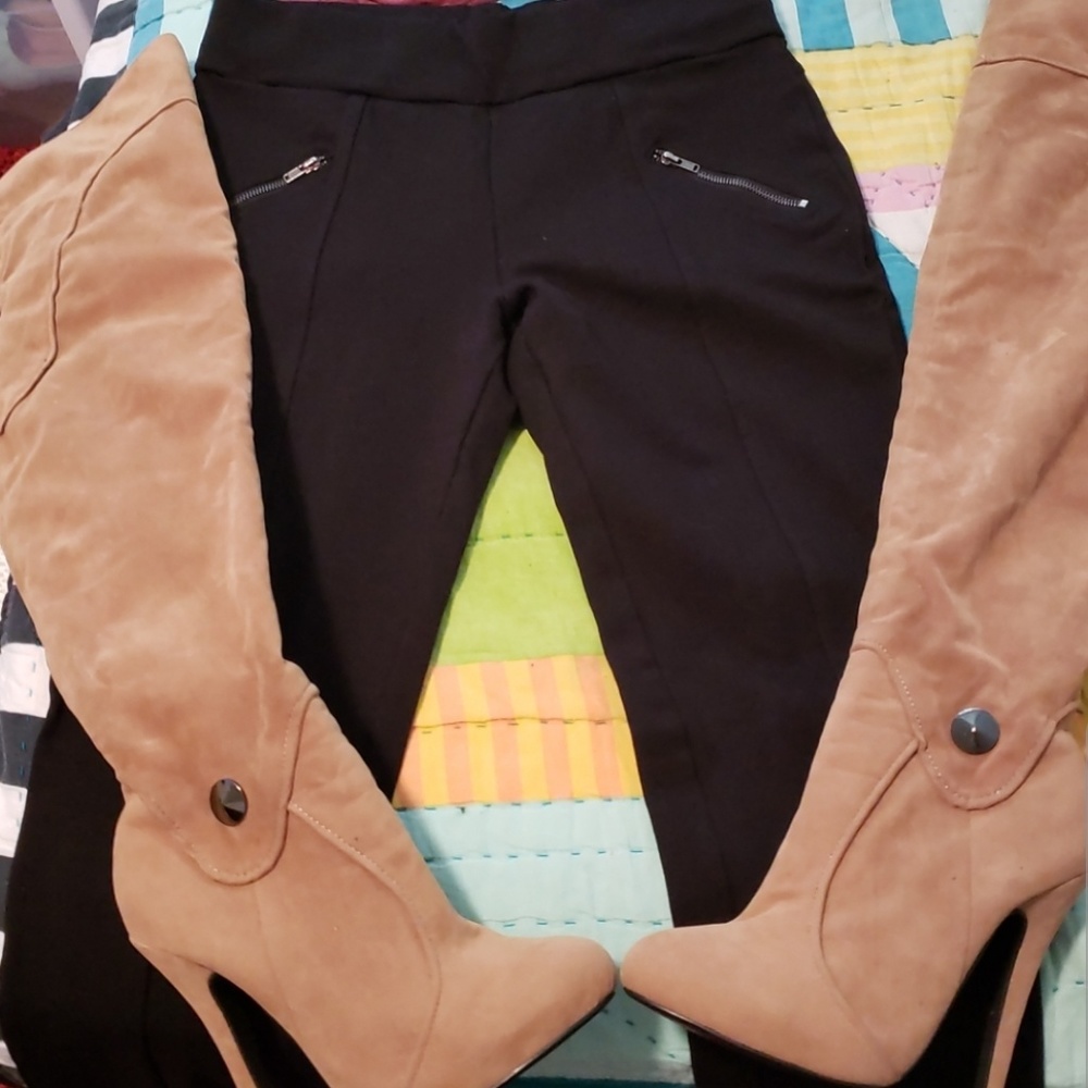 Thigh high boots and pants